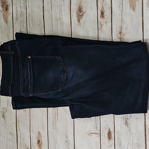 Maurices Everflex Flare Dark Wash Distressed Hem Jeans NWT - Picture 6 of 16